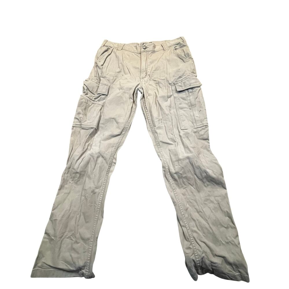 Carhartt Khaki Cargo Pants Mens‎ 36x32 Relaxed Fit Workwear Utility